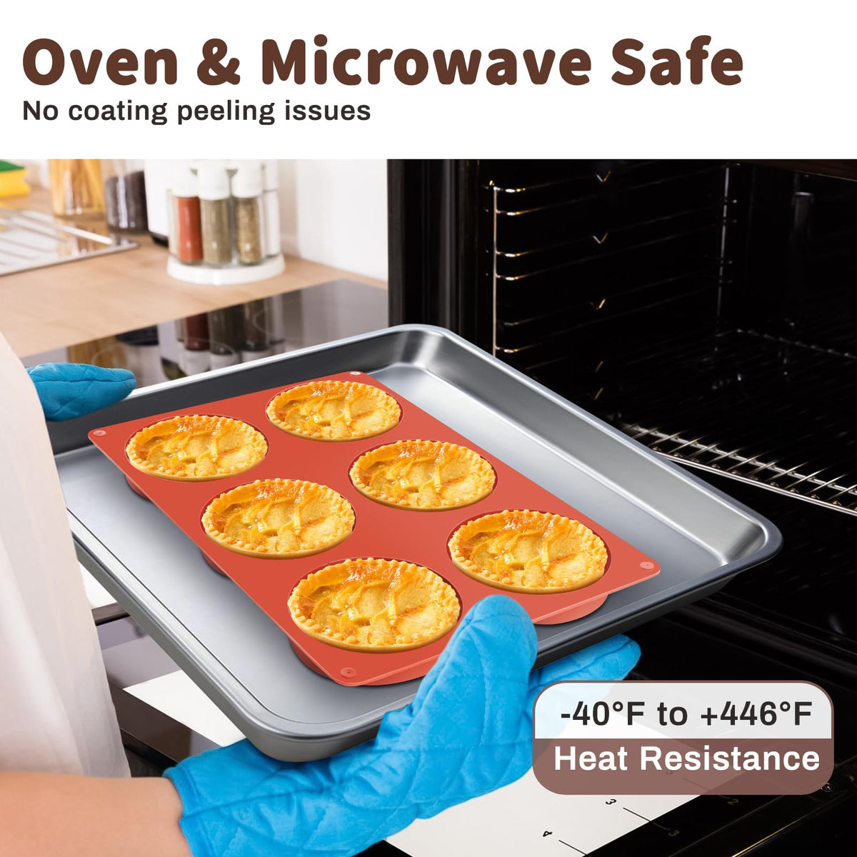 Ocmoiy non-stick round silicone bakeware delivers effortless release and cleanup.