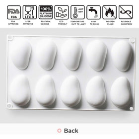 OCPO Kitchen mango silicone mold dishwasher-safe for easy cleanup.