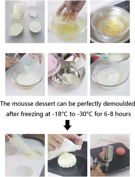 OCPO Kitchen mango silicone mold is freezer-safe for chilled desserts.