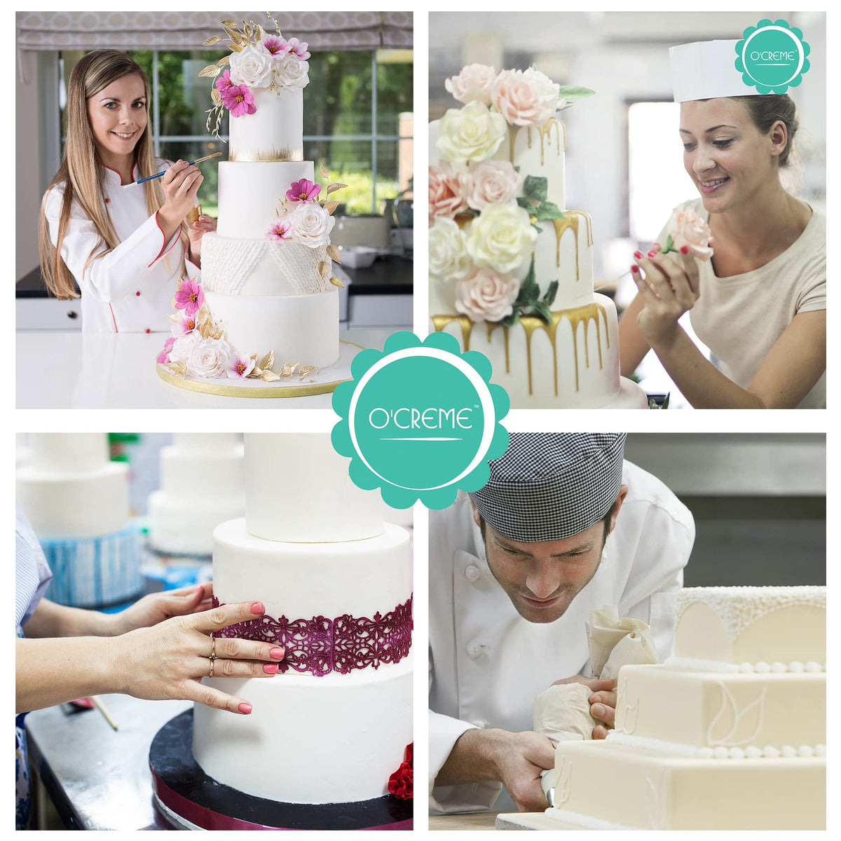 O'CREME heart 8-inch dummy cake display adds romantic wedding cake visuals.