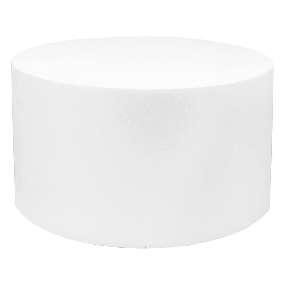 O'CREME round 8-inch polystyrene dummy cake display for professional bakers.