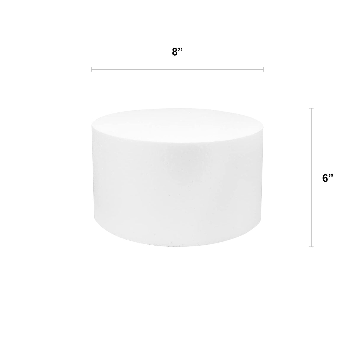 O'CREME square 8-inch dummy cake display with clean edges for fondant practice.
