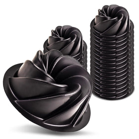 O'CREME bakeable mini swirl cake pan front view showcasing non-stick surface