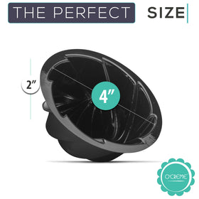 O'CREME bakeable mini swirl cake pan side view highlighting durable silicone