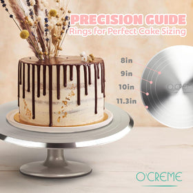 O'CREME textured surface helps icing and toppings stay in place.