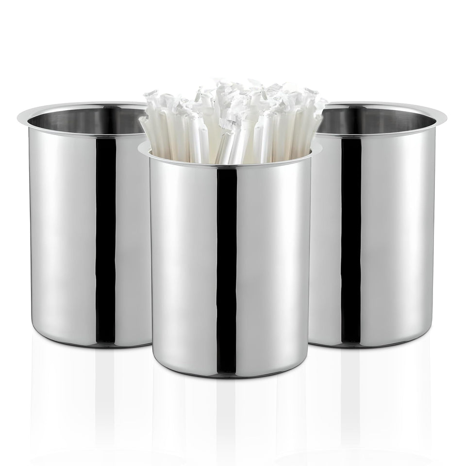 OCS Parts 6.75-inch dishwasher-safe utensil holder with a sturdy stainless steel body.