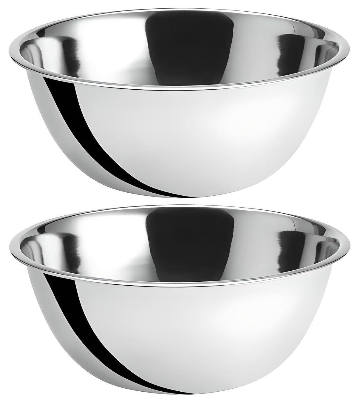 OCS Parts 8-quart mixing bowls set of 2 featuring durable stainless steel for large-batch prep