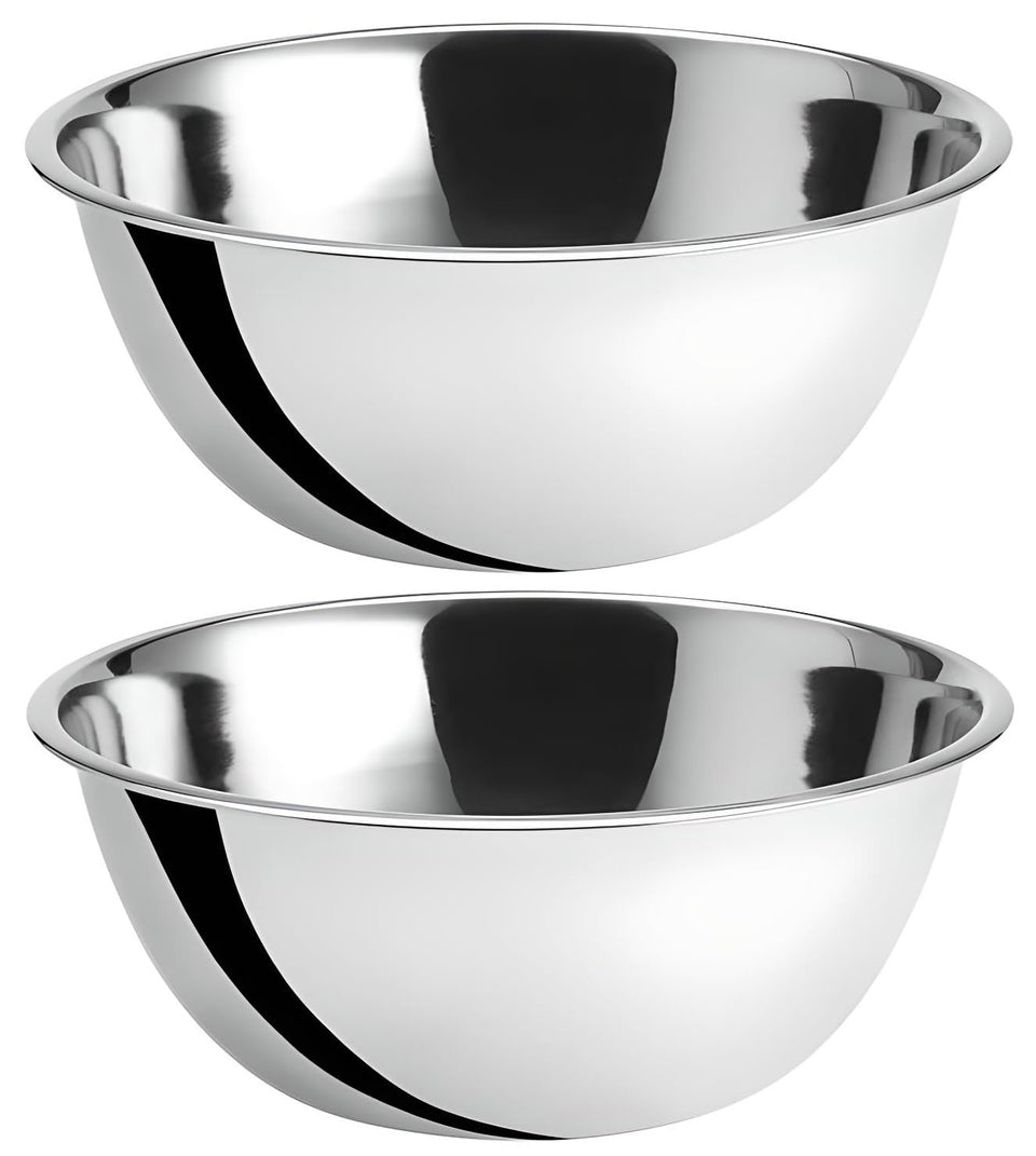 OCS Parts 8-quart mixing bowls set of 2 featuring durable stainless steel for large-batch prep