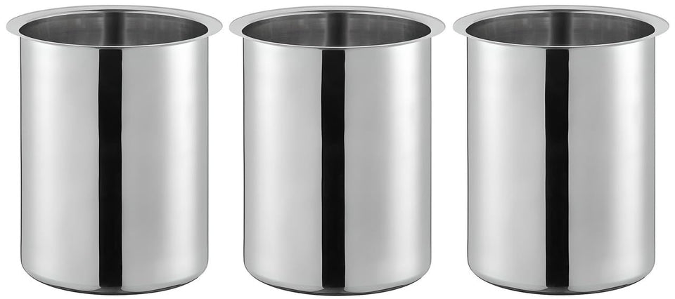 OCS Parts Bain Marie Pot 3-pack showcasing 1.25-quart capacity for sauces.