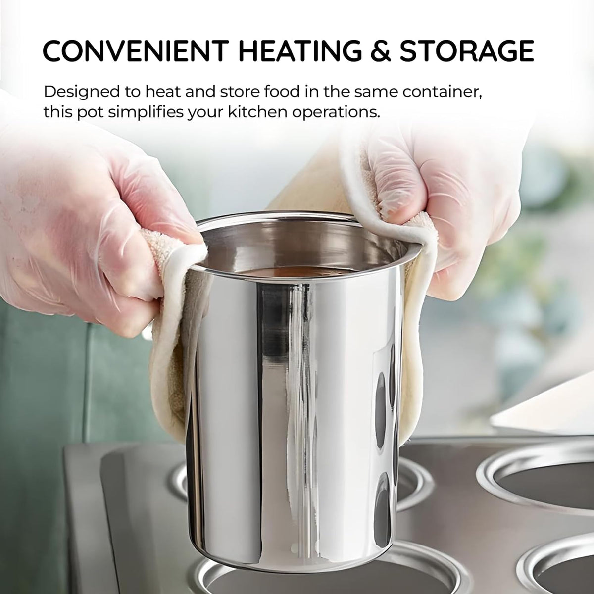 Versatile use for hot or cold servings like sauces and soups.
