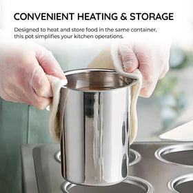 Versatile use for hot or cold servings like sauces and soups.