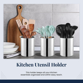 Open-top utensil organizer from OCS Parts for spatulas and ladles.