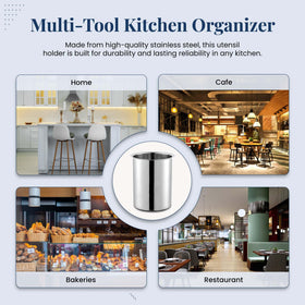 Set of 3 holders keeps your counter tidy and tools at hand.