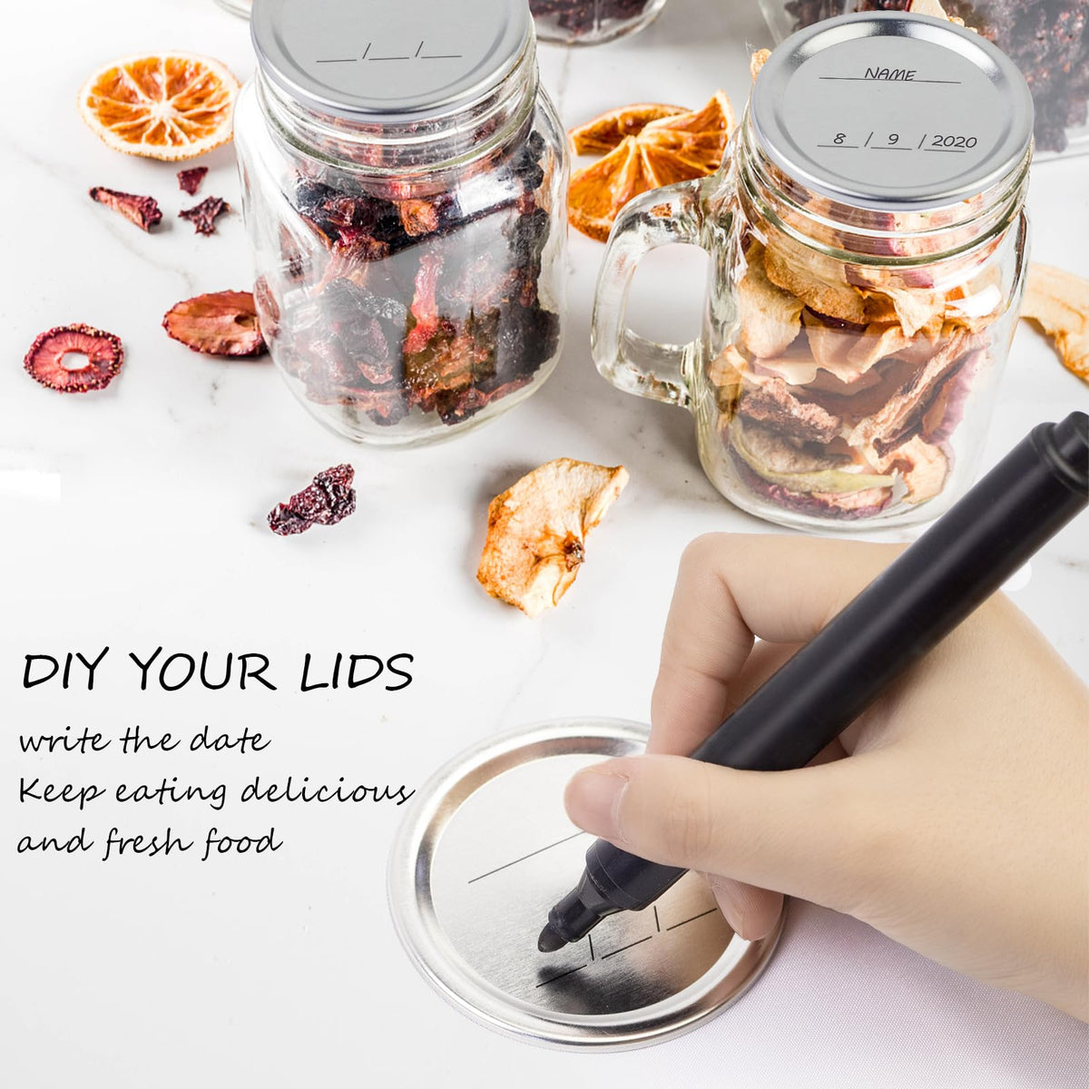OCSOHO label-ready lid top for dating jams and sauces