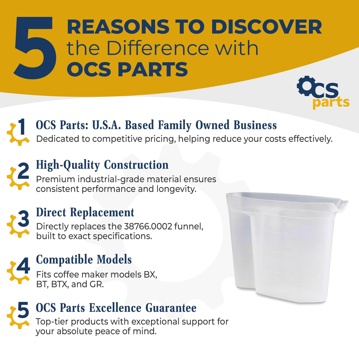 OCS Parts pitcher features accurate measuring markings for precise portions