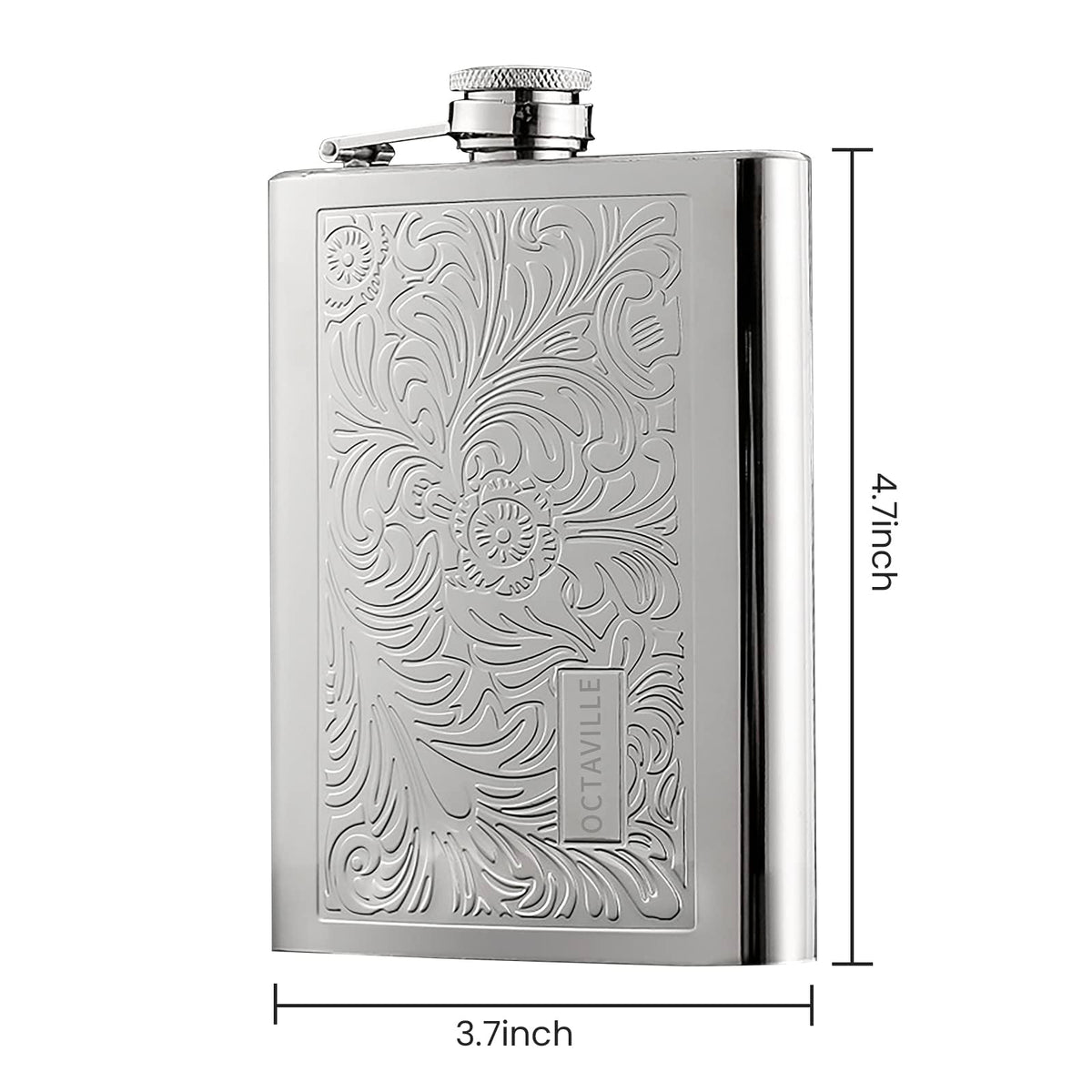 Octaville leakproof-lid flask keeps drinks secure during travel.
