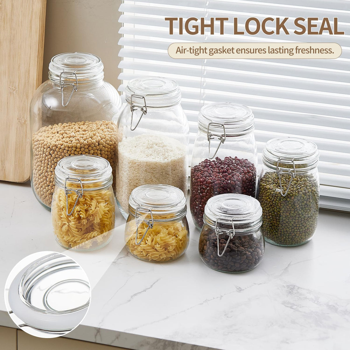 ODBCYWM pantry organization jar set simplifying ingredient storage