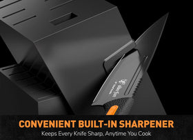 ODERFUN razor-sharp 15-degree edge enables precise and effortless slicing.