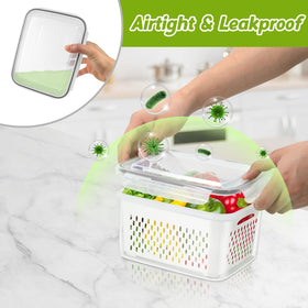 ODOMU fridge organizer with lids keeps dry foods fresh
