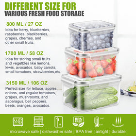 ODOMU lettuce keeper with colander for dry greens