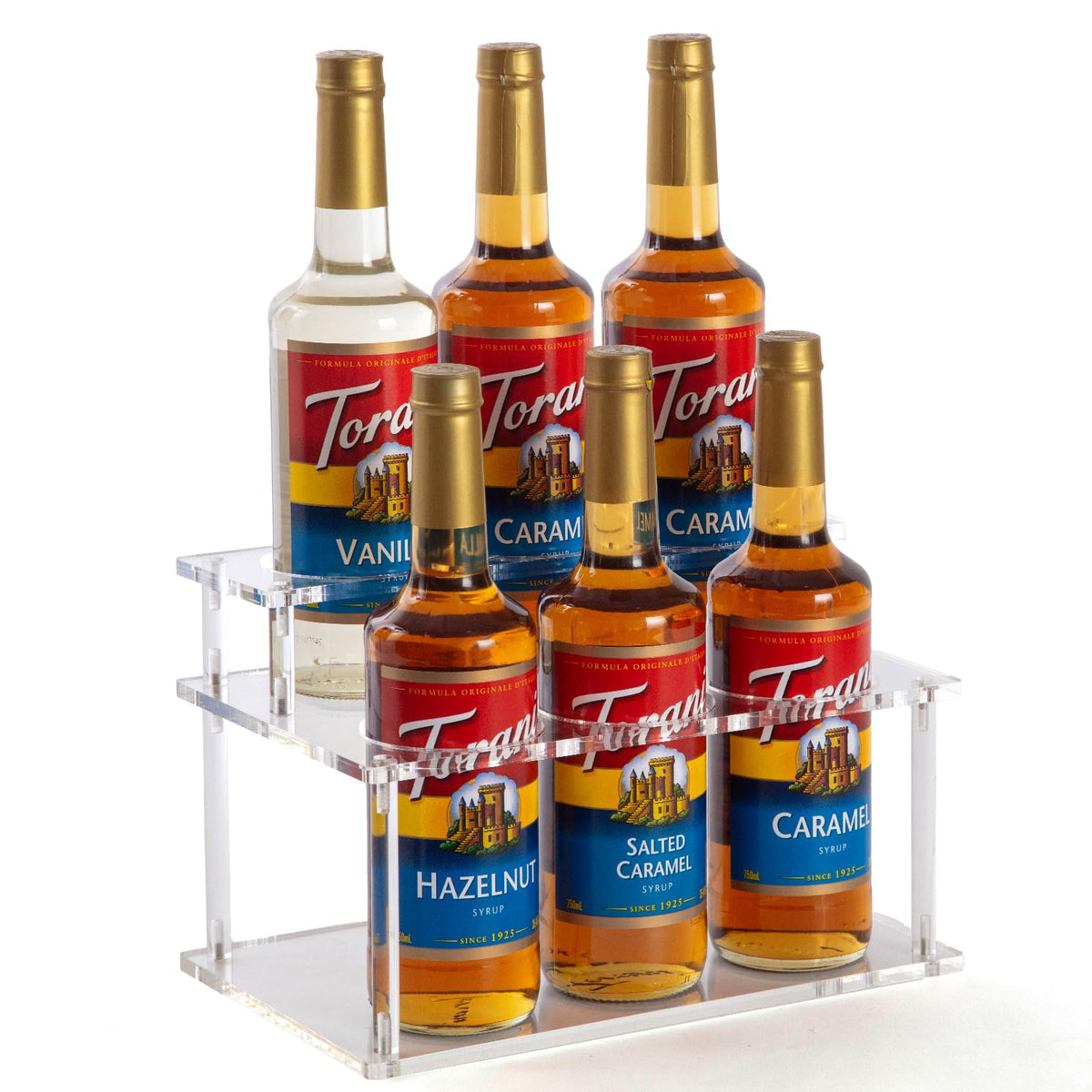 ODPEOZT acrylic two tier syrup organizer keeps flavors visible and within reach