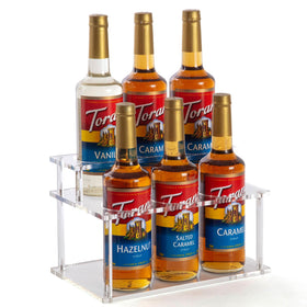 ODPEOZT acrylic two tier syrup organizer keeps flavors visible and within reach