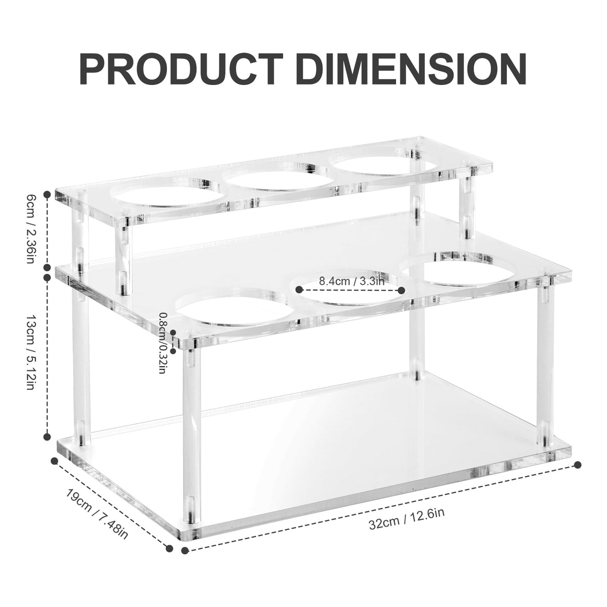 ODPEOZT clear acrylic rack highlights bottle labels for fast picking