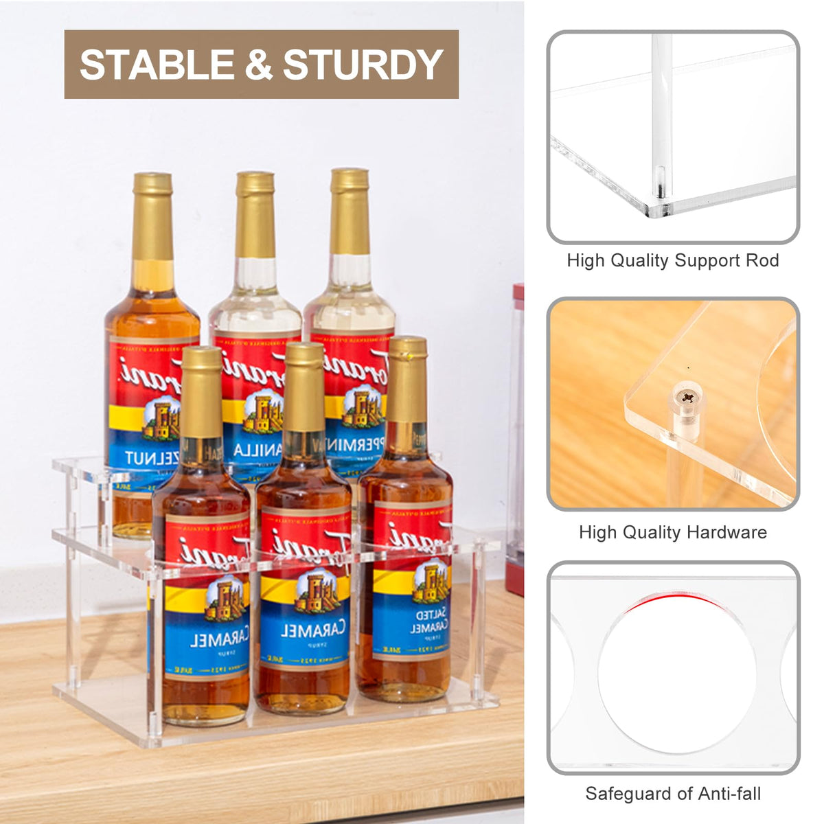 ODPEOZT sturdy bottle holders keep bottles secure and prevent tipping