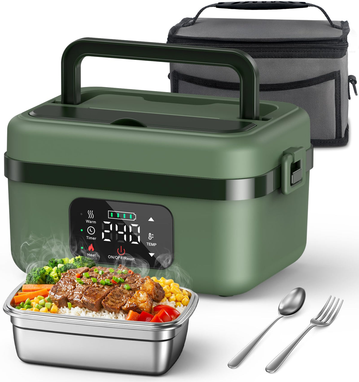ODSD cordless lunch box front view for on-the-go meals at work.