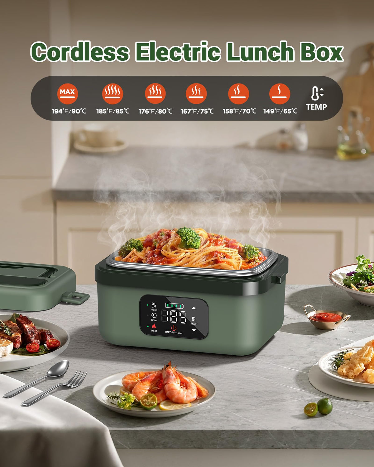 ODSD 16000mAh battery demonstrates long-lasting portable power for off-site meals.