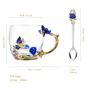 OEAGO matching enamel spoon completes the mug set for stirring