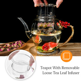 OEAGO removable loose tea infuser for easy, mess-free brewing
