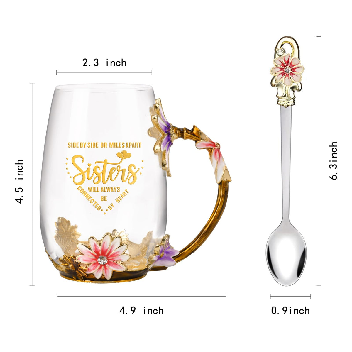 OEAGO glittering clear glass mug highlights daily tea ritual