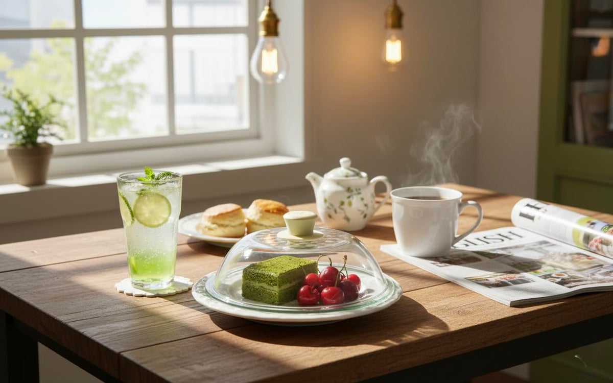 OEC clear glass lid allows monitoring food while heating