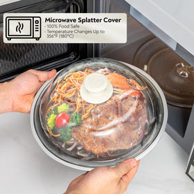 OEC dishwasher-safe tempered-glass lid for easy cleanup