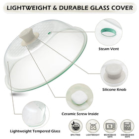 OEC heat-resistant glass lid withstands high temps during reheating