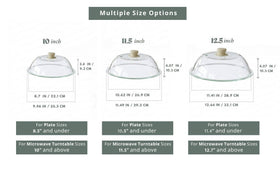 OEC microwave-safe glass lid with steam vent reduces splashes during cooking.