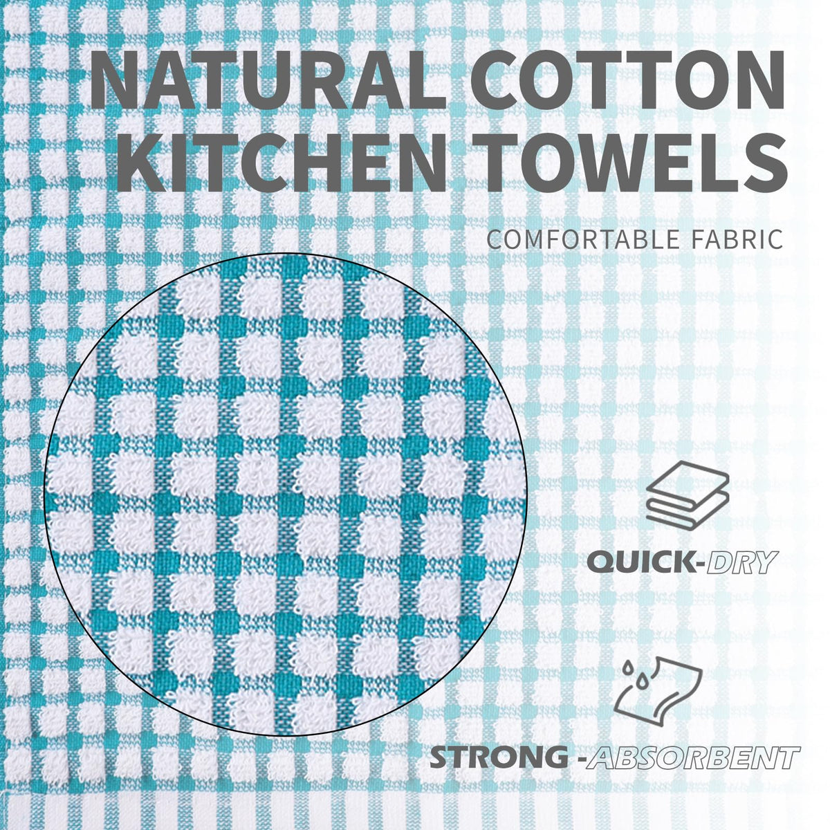 Oeleky dish towels absorbent quick-dry for spills and drying.