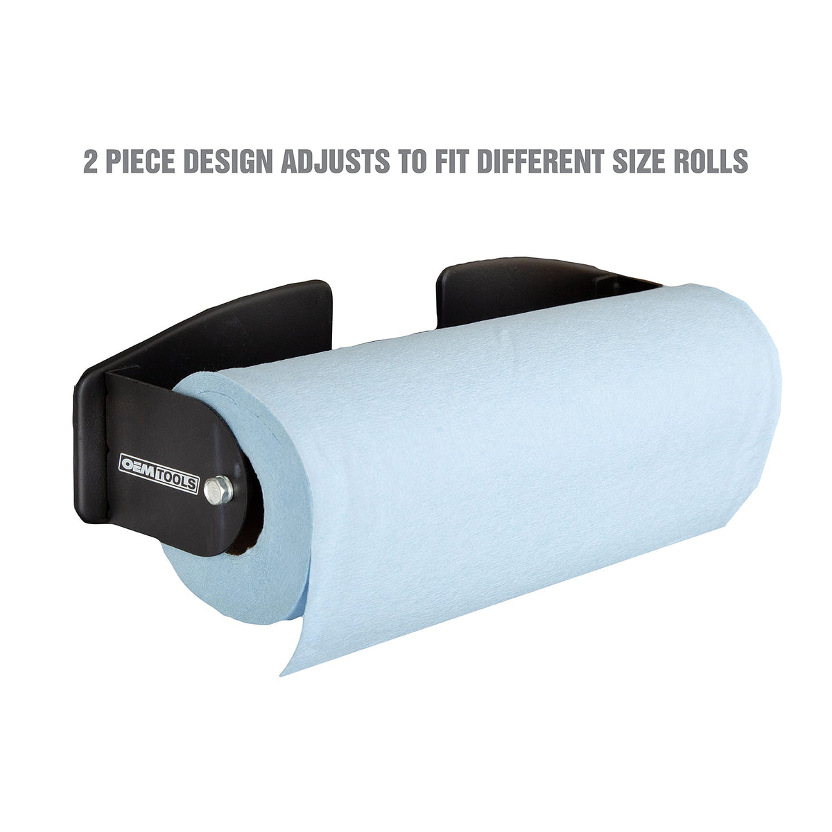 OEMTOOLS 24952 two-piece adjustable design fits various towel rolls.