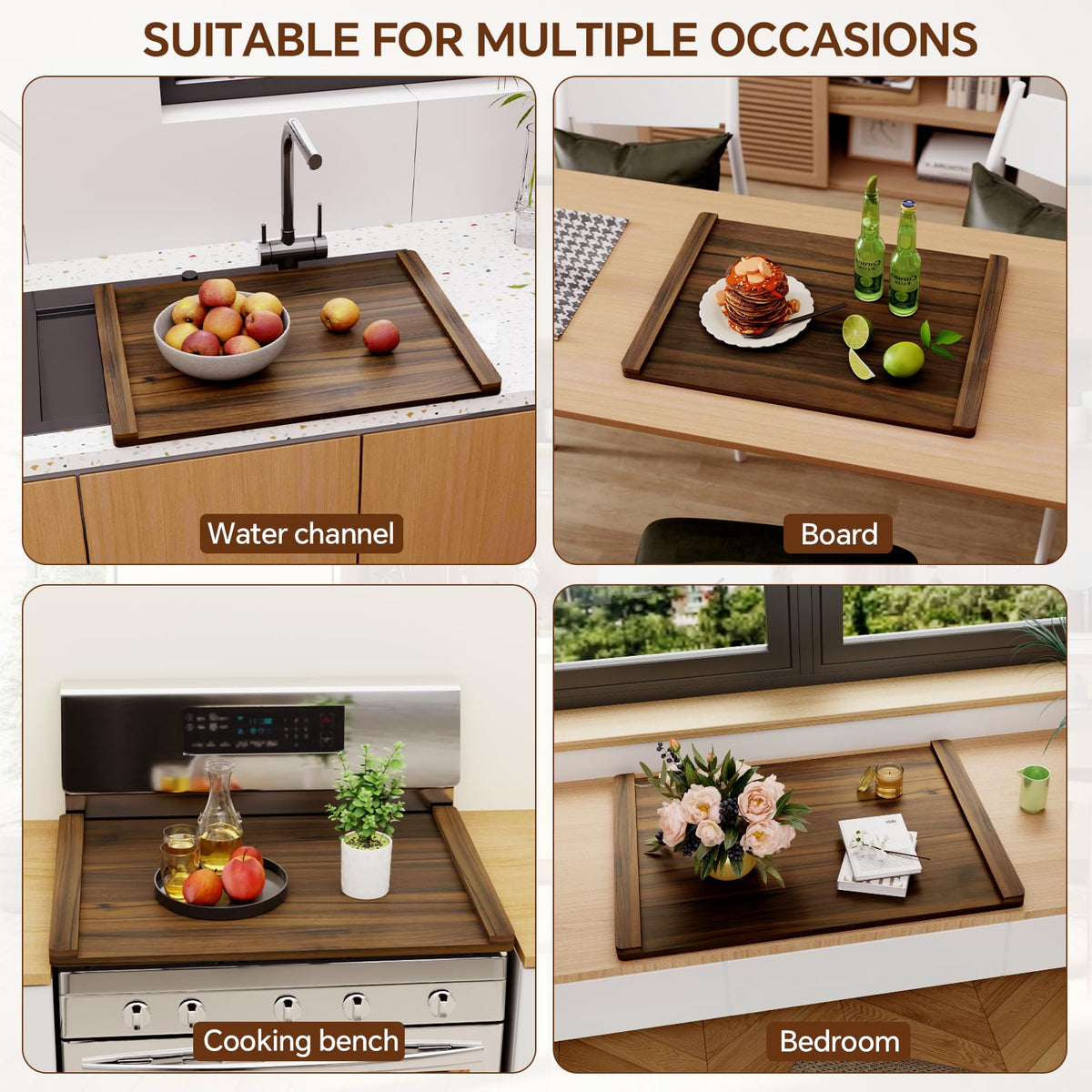 Oenalw rustic kitchen design complements modern and farmhouse decor.