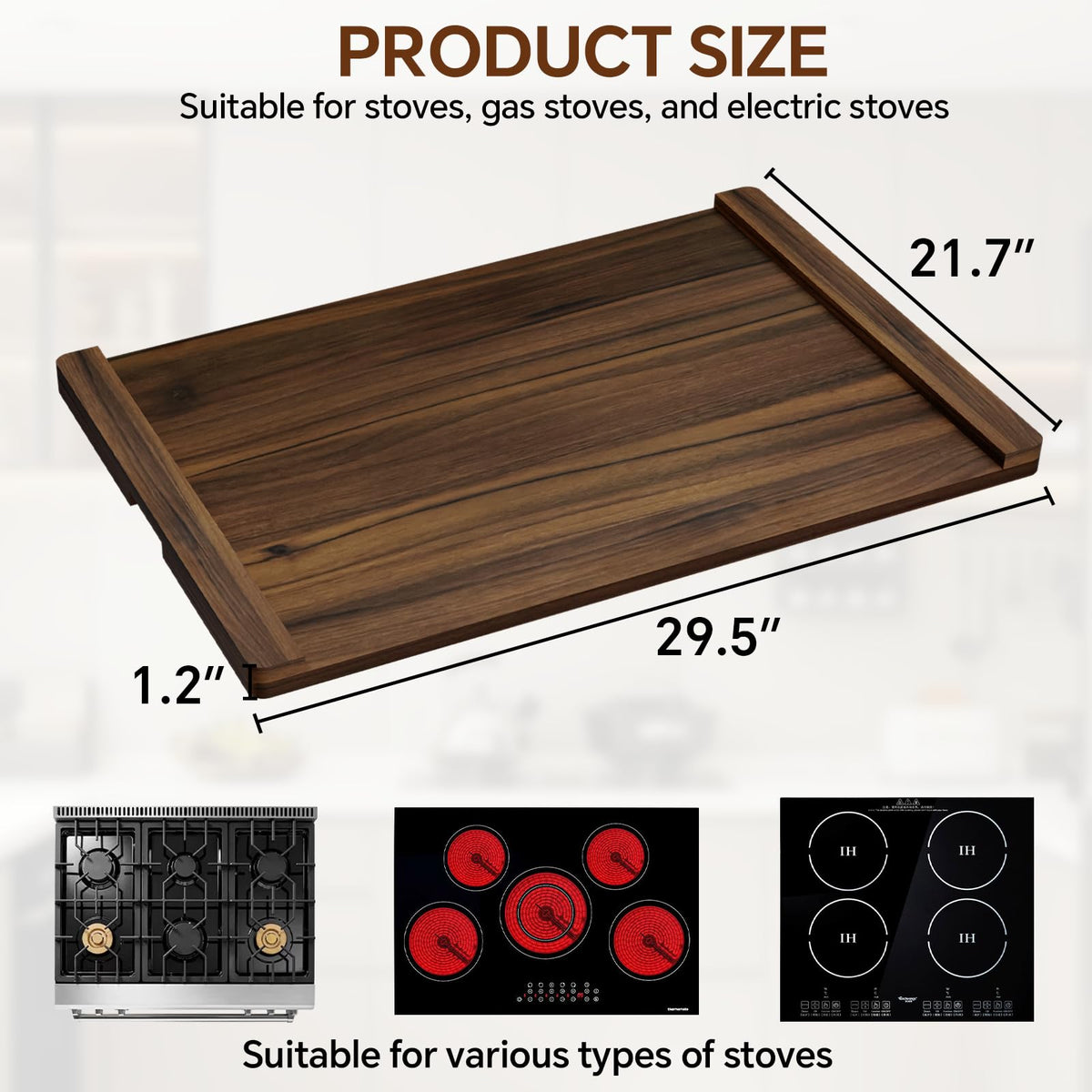 Oenalw stove cover rustic decorative tray adds warmth while protecting surfaces.