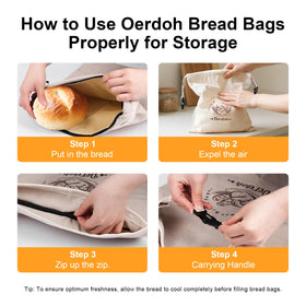 Oerdoh bread bag reusable with durable stitching for long-lasting eco storage