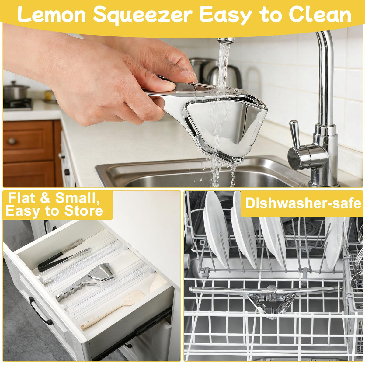 OERPHO foldable flat-juicer stores flat after cleaning