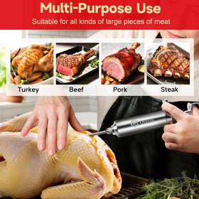 Ofargo injector with four multi-hole needles for thorough flavor penetration