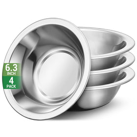 Offiper bowls flat base close up shows stable mixing for sauces and batters