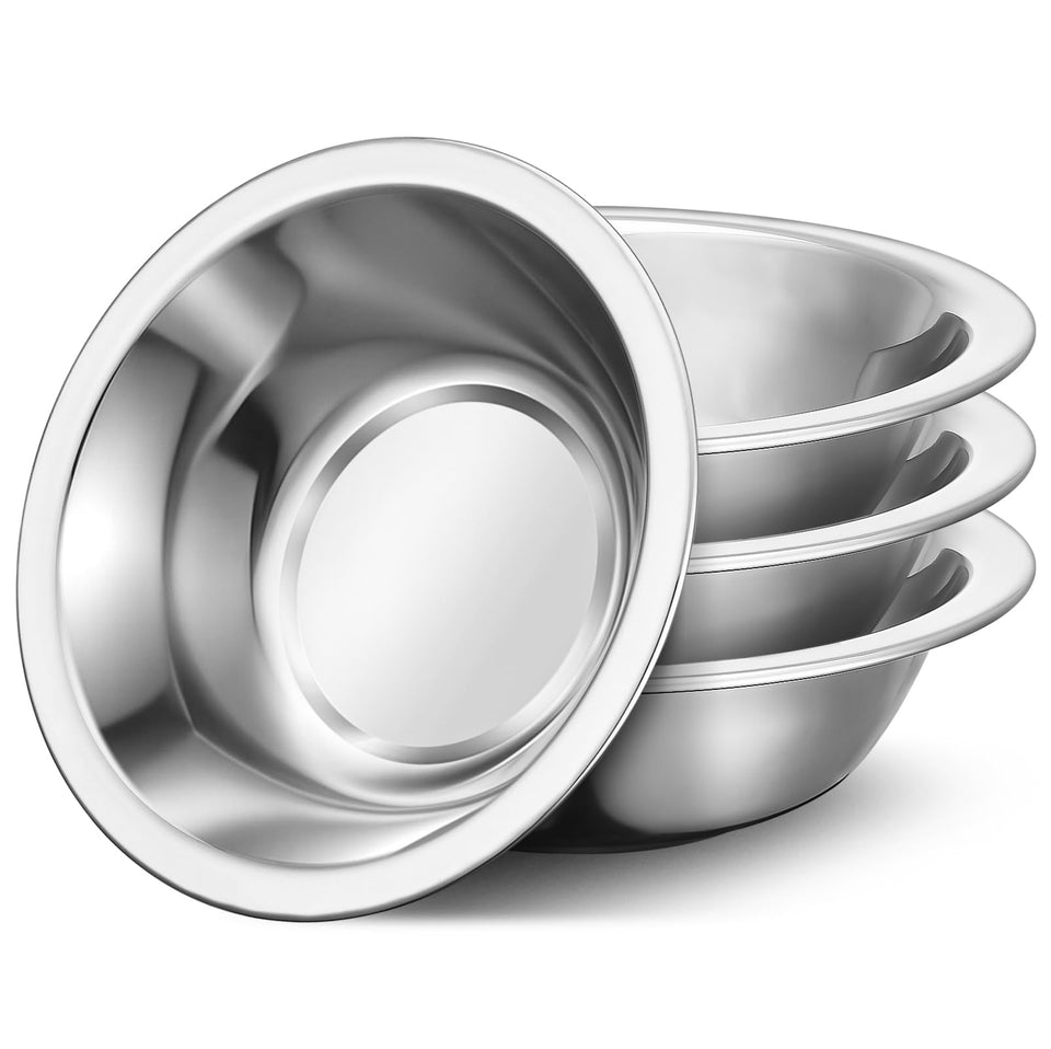 Offiper 6.3 inch bowl top view, stackable for space saving meal prep