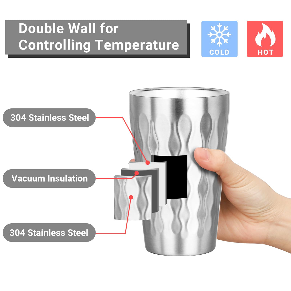 Offiper stackable camping cups save space in backpacks.