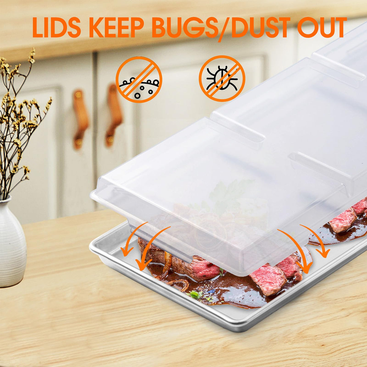 ofhedeve Large Tray Lids seal to keep dust out and maintain hygiene