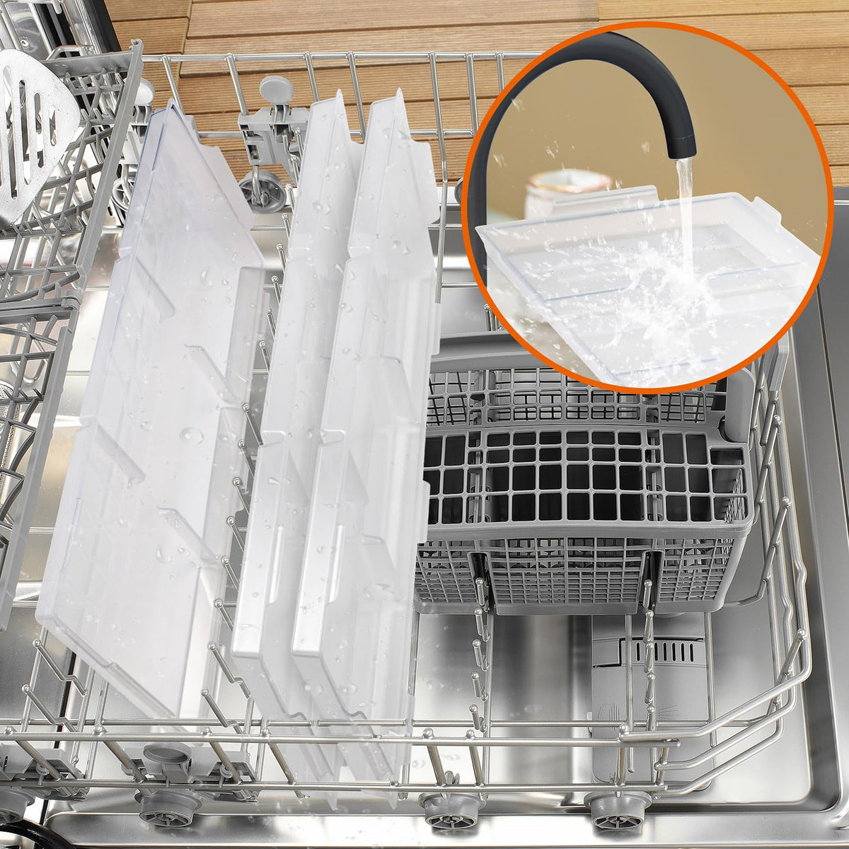 ofhedeve Large Tray Lids easy-clean design for fast maintenance