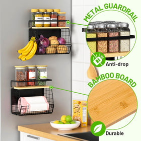 Ofiray-home magnetic shelf close-up, wood lid, durable and stylish.